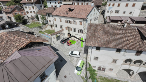 Appartamento al piano terra di un palazzo storico a Cercivento, soffitti a volta