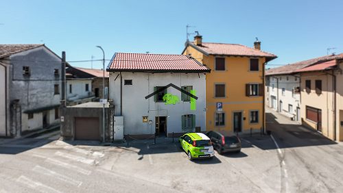 Casa in linea di 204 mq su tre piani a Carpeneto, venduta locata